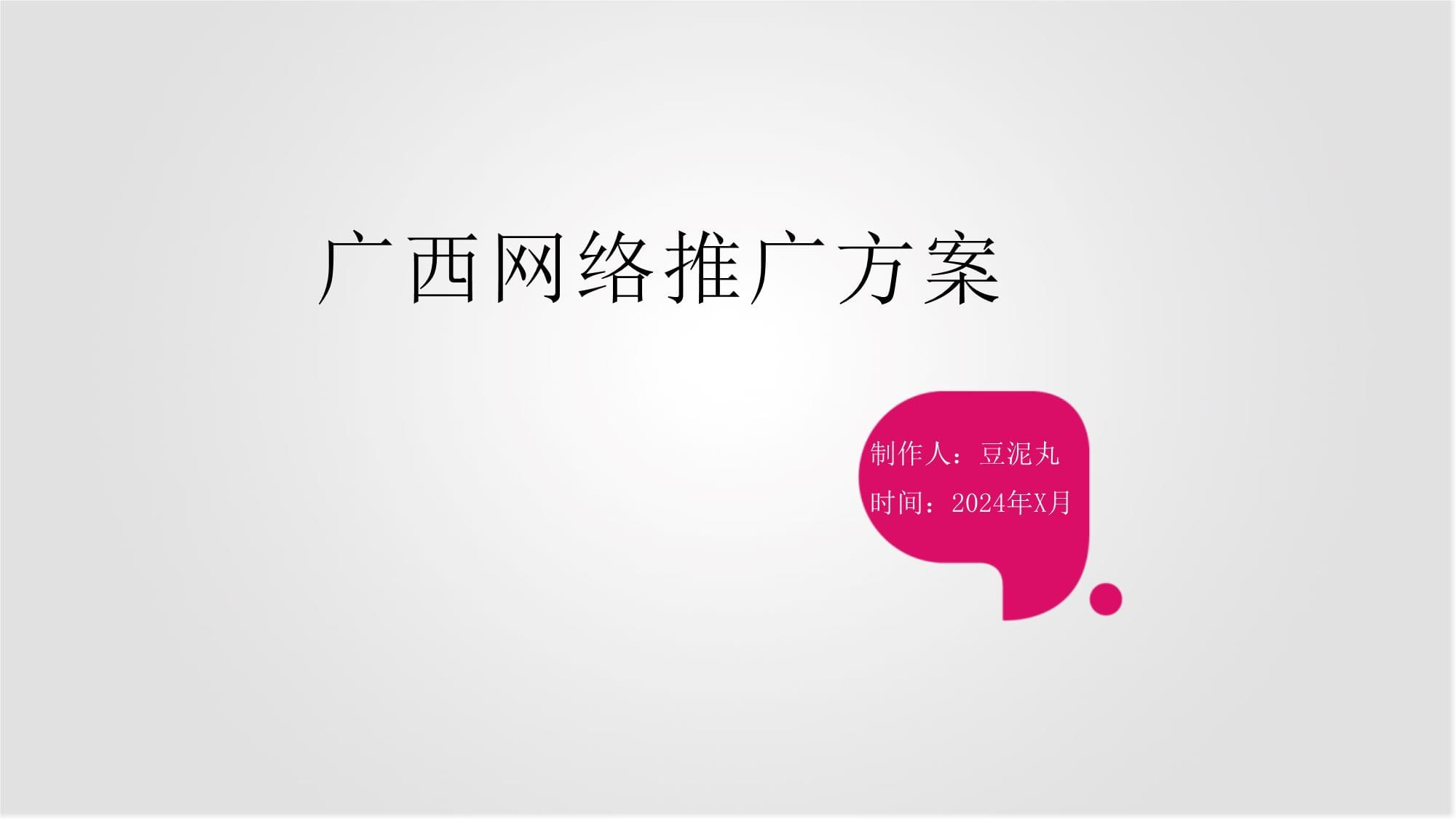 广西网络推广方案 构建区域性全网营销体系